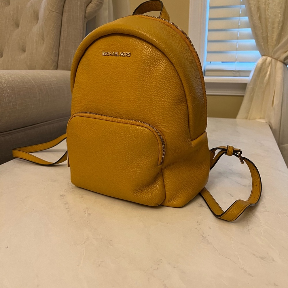 Michael Kors Yellow Leather Backpack